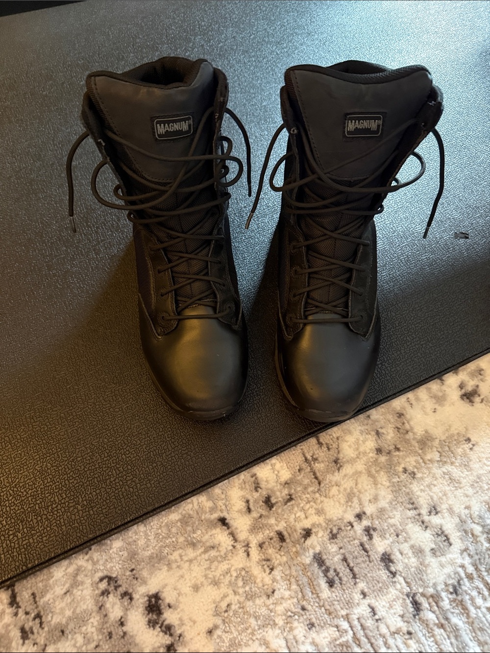 Magnum Black Tactical Lace-Up Work Boots